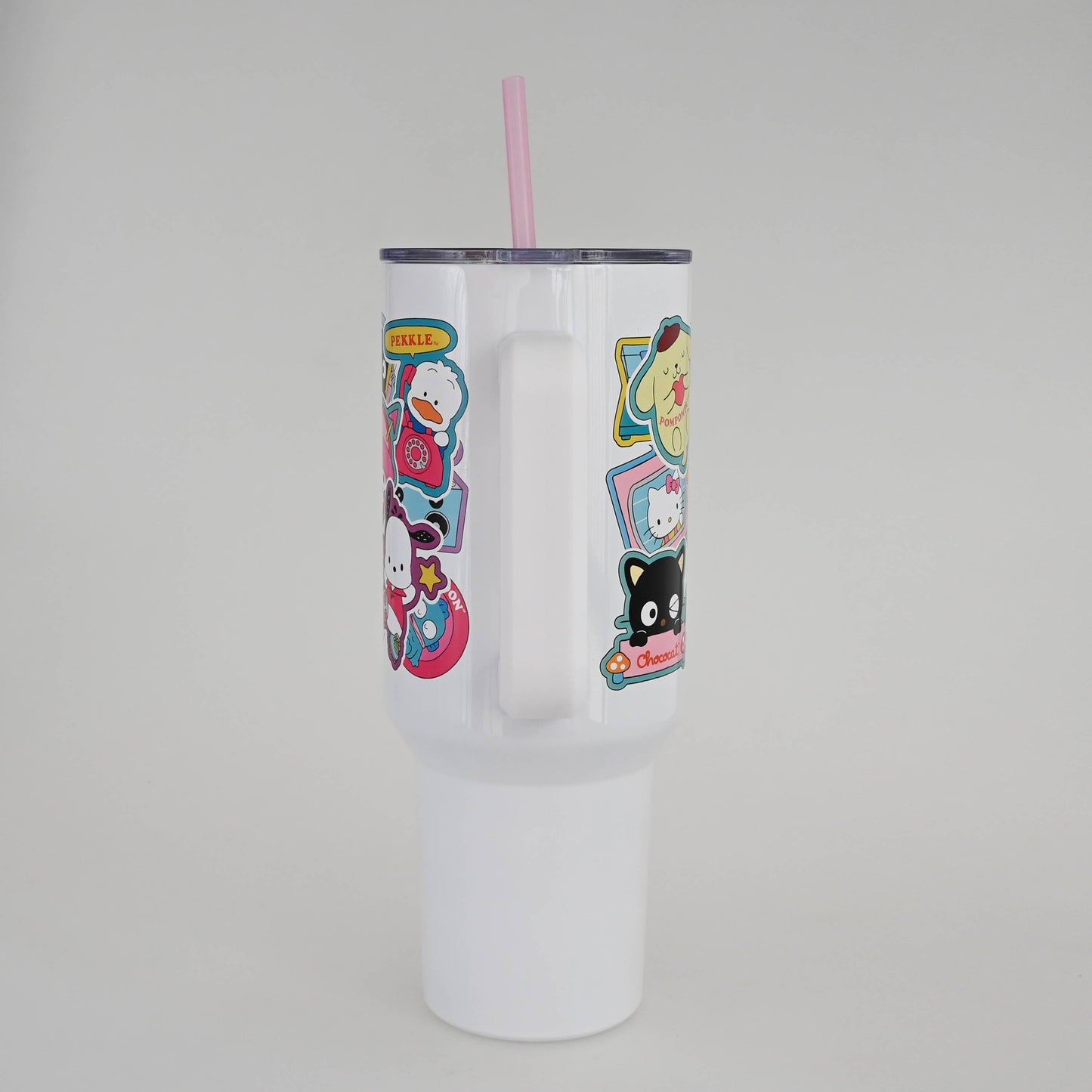 Sanrio Super Cute Sticker Collage 40oz SS Tumbler w/ Handle