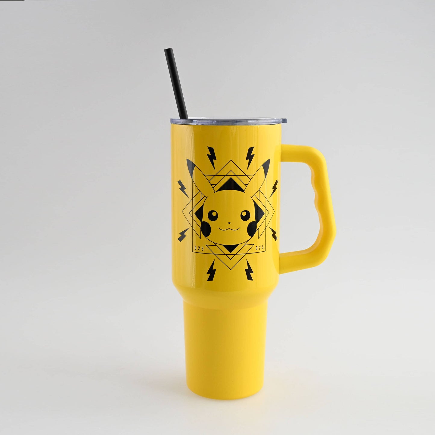 Pokémon Pikachu Face Bolts Badge 40z Stainless Steel Tumbler