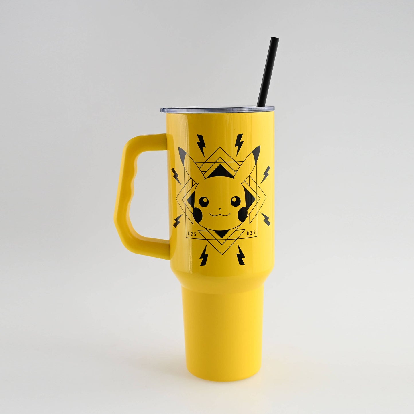 Pokémon Pikachu Face Bolts Badge 40z Stainless Steel Tumbler